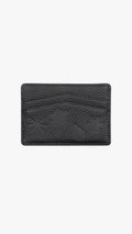 4SEASONS PEBBLED LEATHER CARDHOLDER BLACK