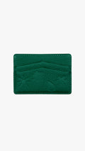 4SEASONS PEBBLED LEATHER CARDHOLDER HUNTER GREEN