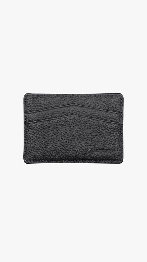 4SEASONS PEBBLED LEATHER CARDHOLDER BLACK